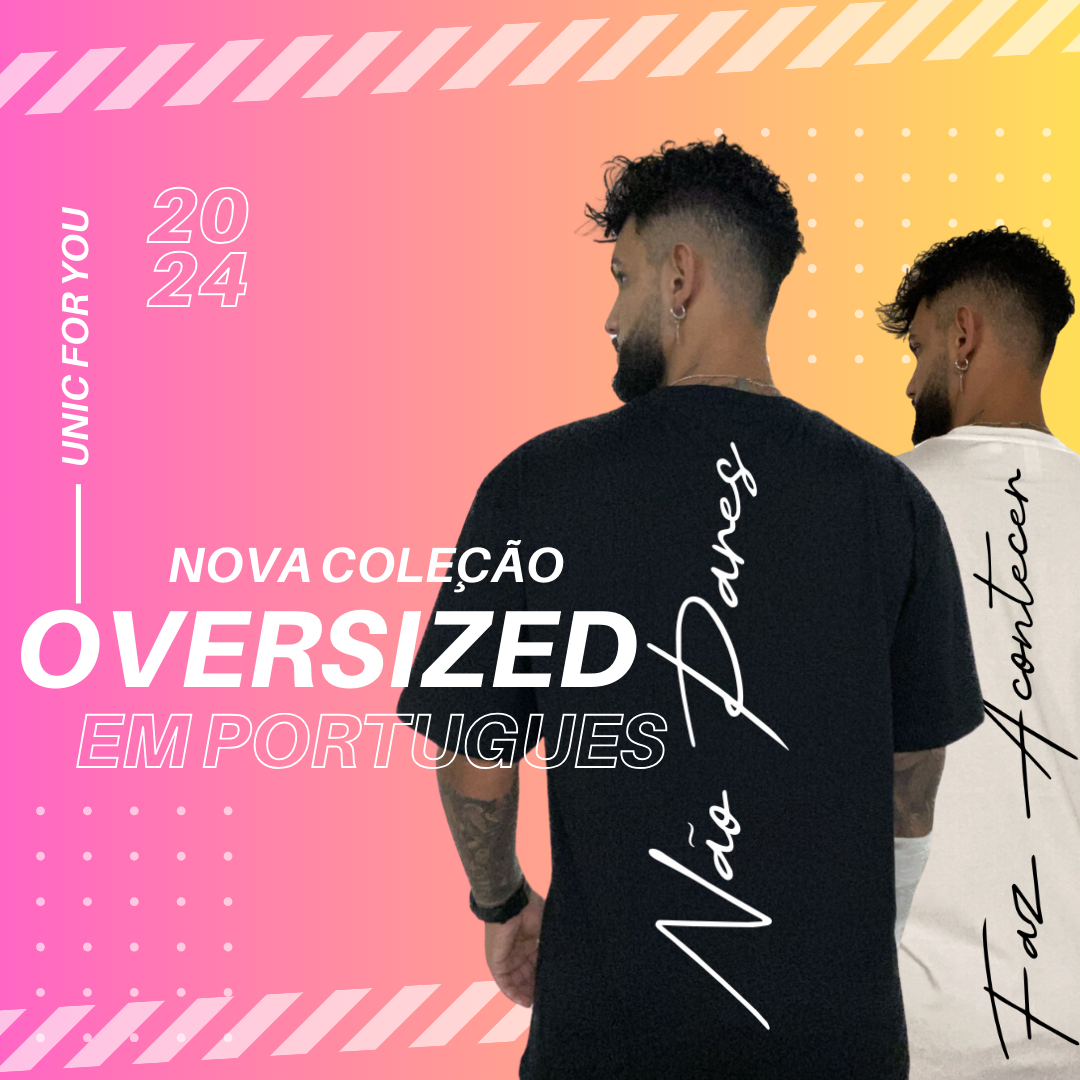 Oversized com Frases em Português