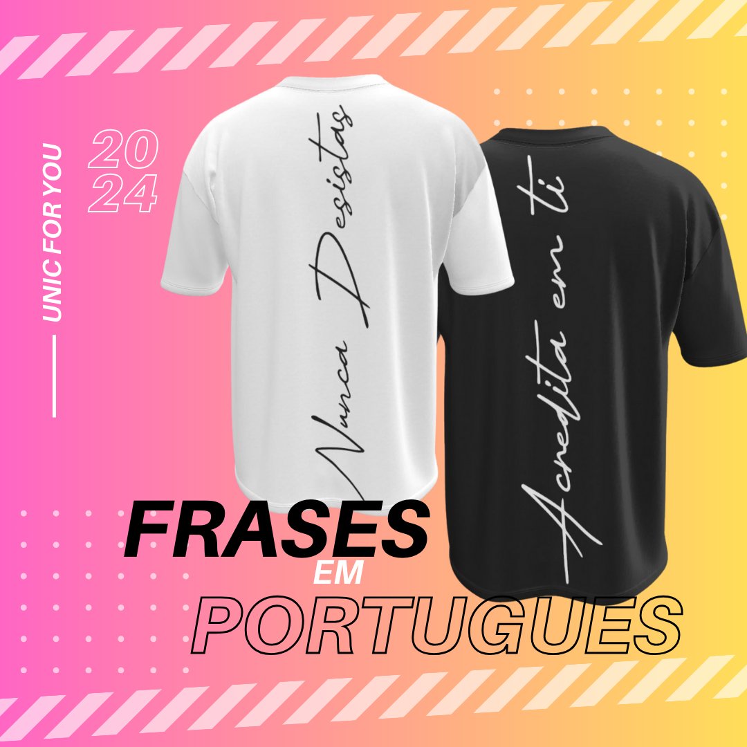 Coleção de T-shirts com Frases em Português